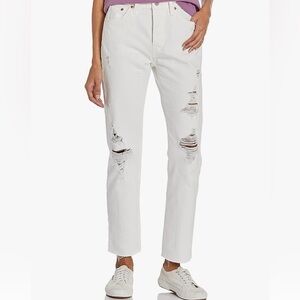 Levis 501 Original Fit White Jeans